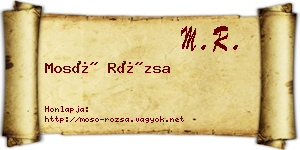 Mosó Rózsa névjegykártya