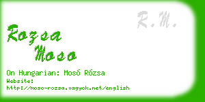 rozsa moso business card