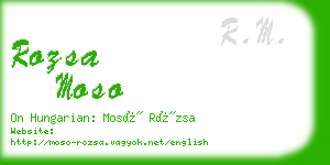 rozsa moso business card